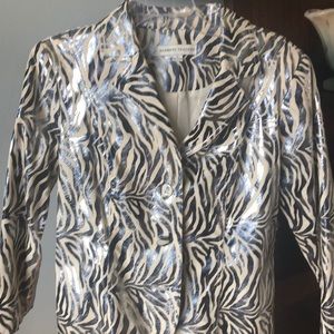 Bamboo Traders Zebra Silver Print Jacket -
